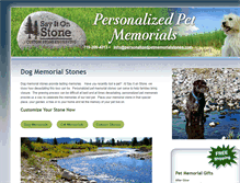 Tablet Screenshot of personalizedpetmemorialstones.com